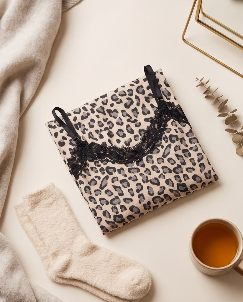 Camicia da notte leopardata