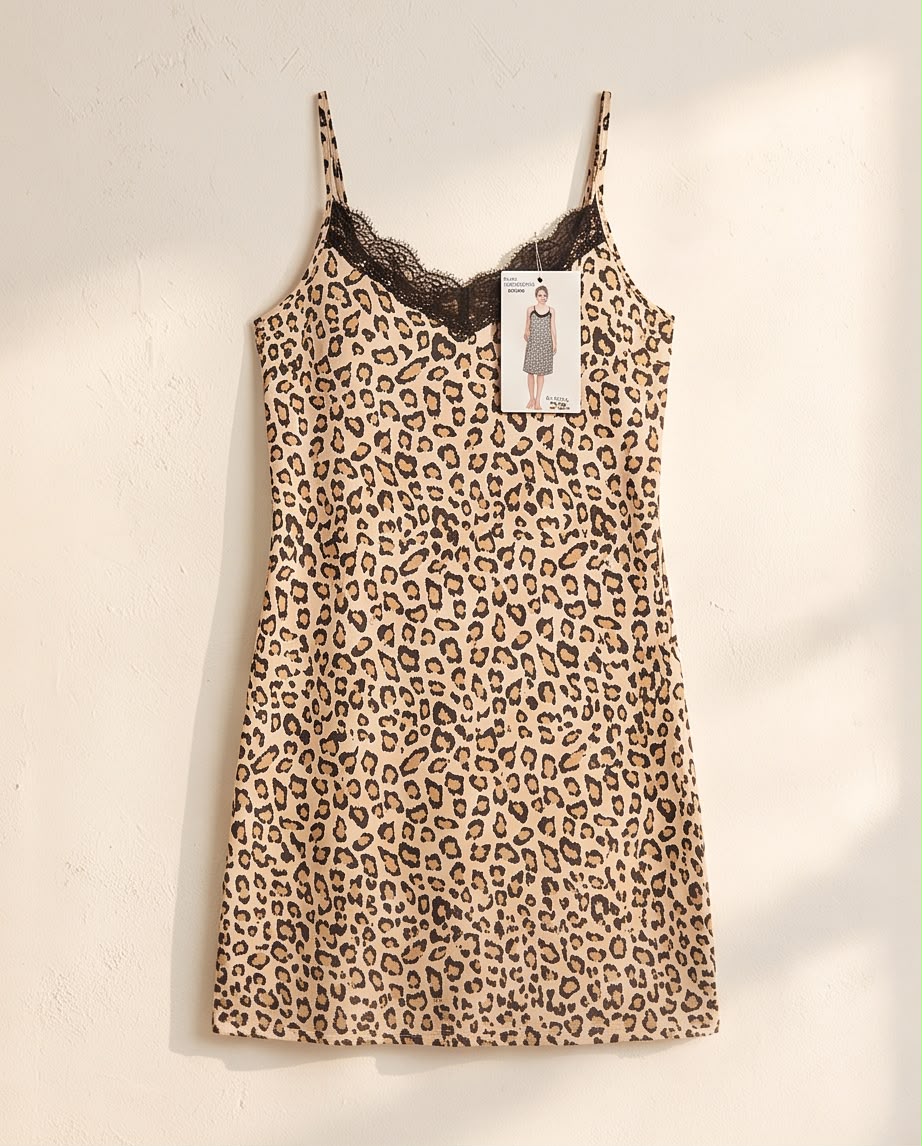Camicia da notte leopardata